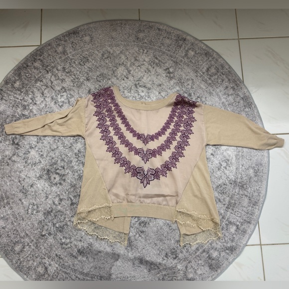 Patrizia Pepe Sweaters - Patrizia Pepe Beige Cardigan/Top with bottoms on the back. Size: L
